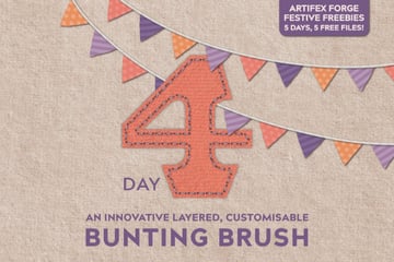 FREE Bunting Brushes For Affinity & Illustrator