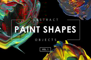 Abstract Acrylic Paint Shapes
