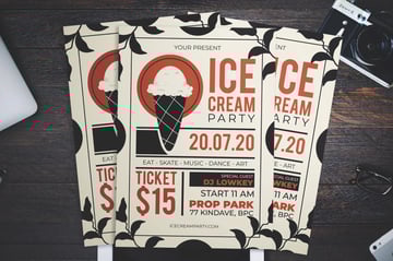 Ice Cream Party Flyer