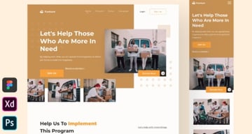 Funture - Fundraising Adobe XD Website Template