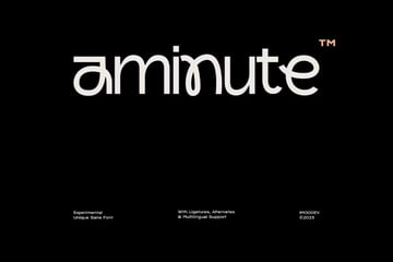 Aminute - Experimental Unique Sans Font