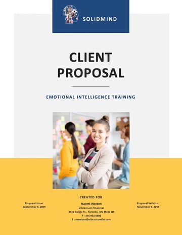 Consulting Proposal Template - Cover Page Customized