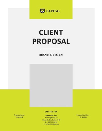 Consulting Proposal Template - Cover Page