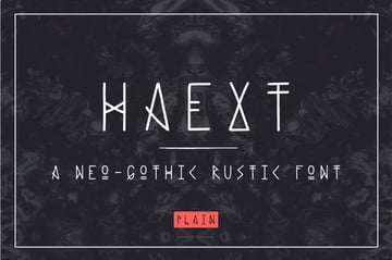 Heaxt Plain is a modern mall goth font.