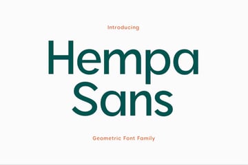 Hempa sans geometric font is a mix between modern and geometric.