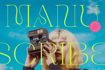Manuscribe is a psychedelic minimalist font that has a thin but funky look.