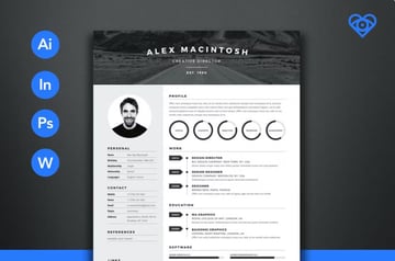 This one-page template is from Envato Elements.