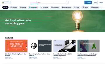 Think of SlideShare as a social network for presentations.