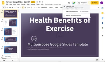 A completed Google Slides presentation.