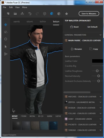 Change the jacket color to solid black