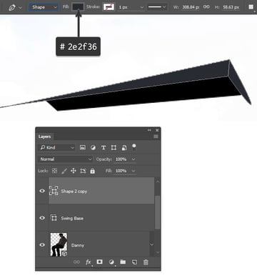 add a shape for the sides of the swing board