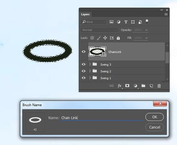 Define a brush of the chain link