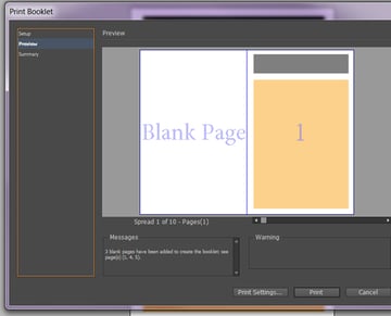 Print Booklet Blank Pages