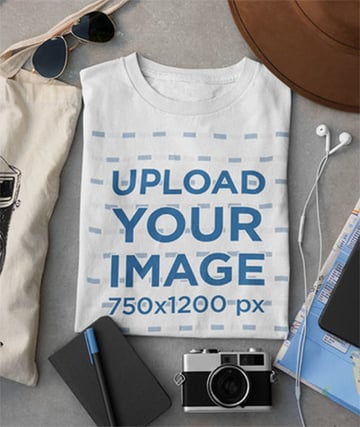 Folded T-Shirt Mockup