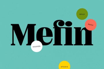 The Mefin retro font is one of the top typefaces for 2024.