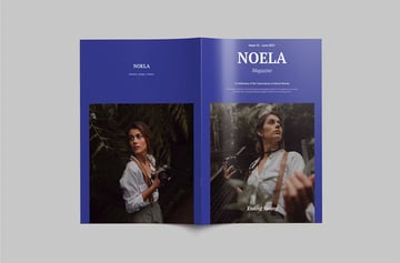 This Fashion Magazine Spread Example has a beautiful cohesive front and back.