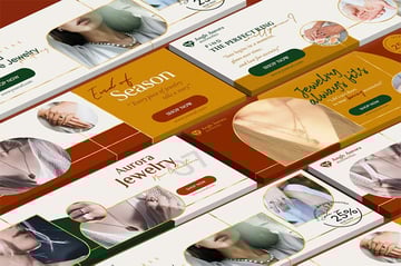 Jewelry and Accessories Twitter Header Template (JPG, PSD)