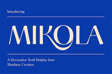 Mikola Serif Display Font