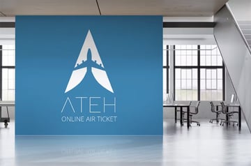 Ateh - Negative Space Logo (AI, EPS)