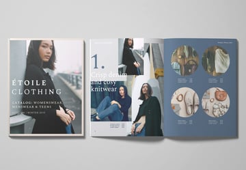 catalogue design template spread 1