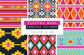 Boho Seamless Vector Patterns