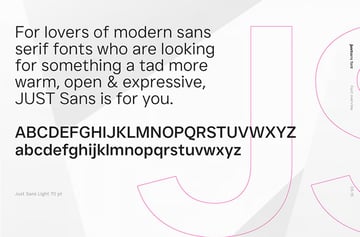 JUST Sans Clean Geometric Typeface