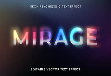 Neon Psychedelic Typography Text Effect
