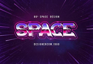 80s Styles Text Mockups