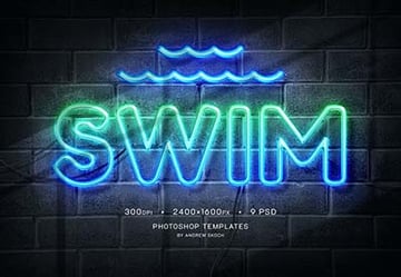 Neon Wall Sign Template