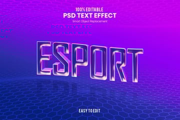 Esport - Purple Modern and Futuristic Text Effect