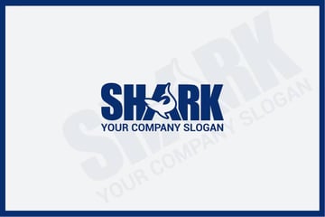 Shark Typography Logo