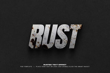 Rusted Metal Text Effect