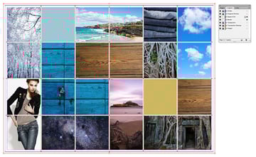 Colour Palette Mood Board InDesign Tutorial white grid lines and border