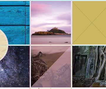 How to Make a Mood Board on InDesign Tutorial triangle overlay