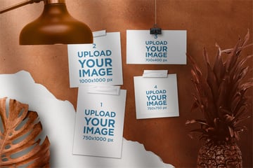 Best Photo Collage Maker Online With Copper Colored Ornaments
