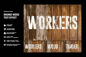 Grunge Wood Text Effect