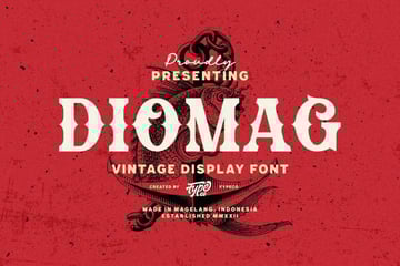 Vintage Font Alphabet - Diomag