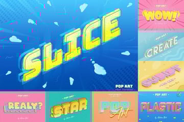 Sliced Pop Art - 3D Text Effects