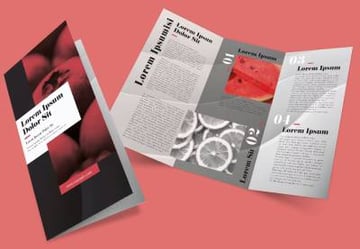 Black and Red Multipurpose Trifold