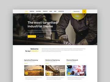 Industry: Plantilla de WordPress para fábricas y negocios del sector industrial