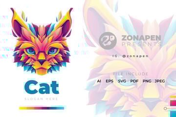 Cat Gradient Logo