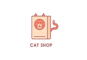 Pet Cat Shop Logo