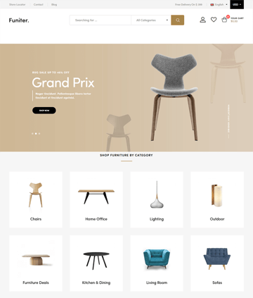 Funiter - Elegante tienda online de muebles para WooCommerce