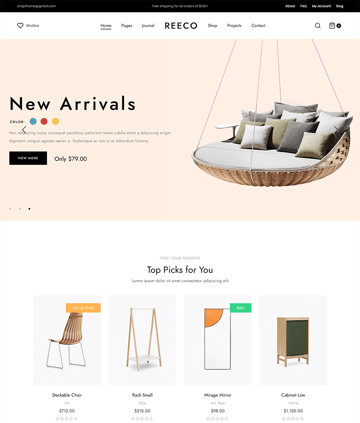 Reeco - Plantilla de WooCommerce y WordPress para vender muebles online