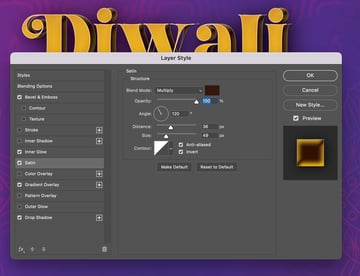 Add a satin layer style