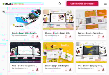 Google Slides templates on Envato Elements