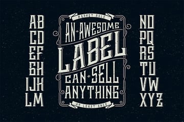 Whiskey label font