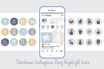 Christmas Instagram highlight story icons