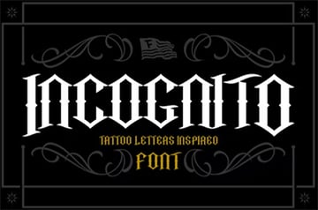 Incognito Tattoo Font