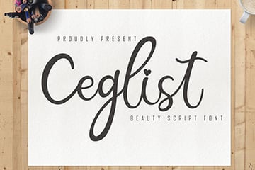 Ceglist Beauty Script Font Cricut Script Font